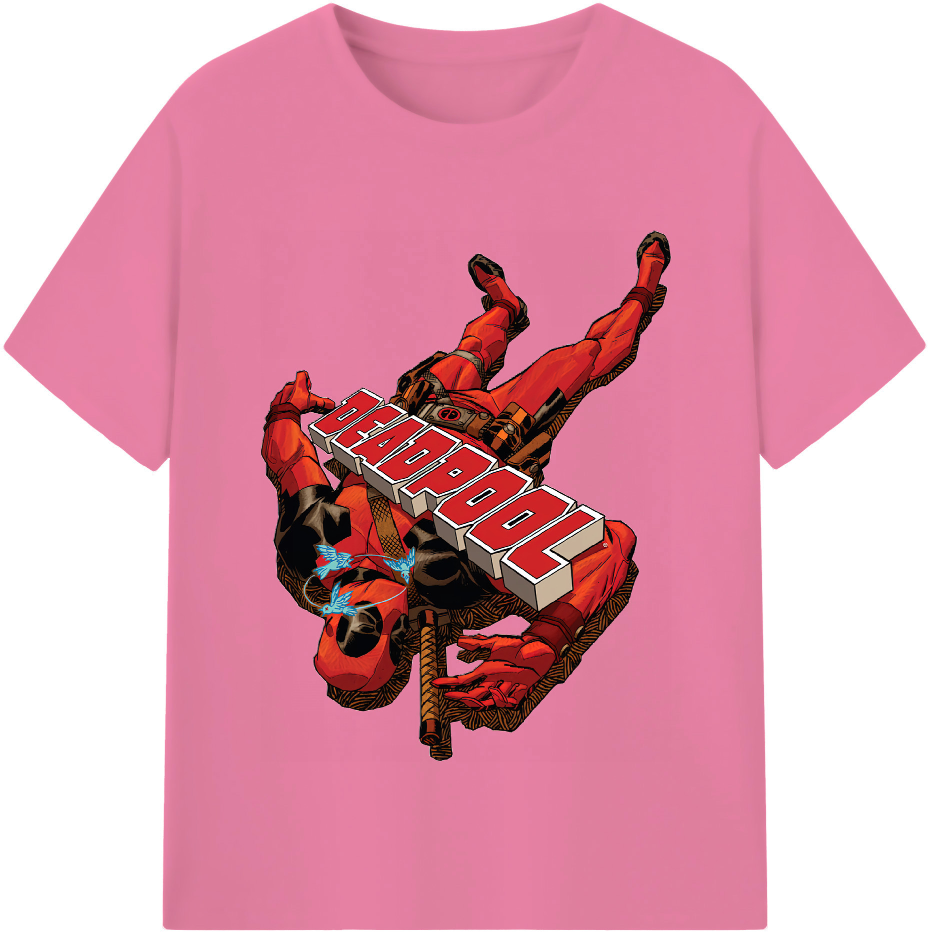 （画像用） Deadpool デッドプール 綿100％半袖Tシャツ（フロントプリント）